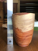 Load image into Gallery viewer, HANDCRAFTED REDWOOD VASE
