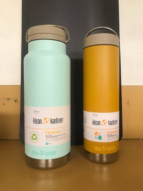 2 KLEAN KANTEEN STAINLESS STEEL WATER BOTTLES